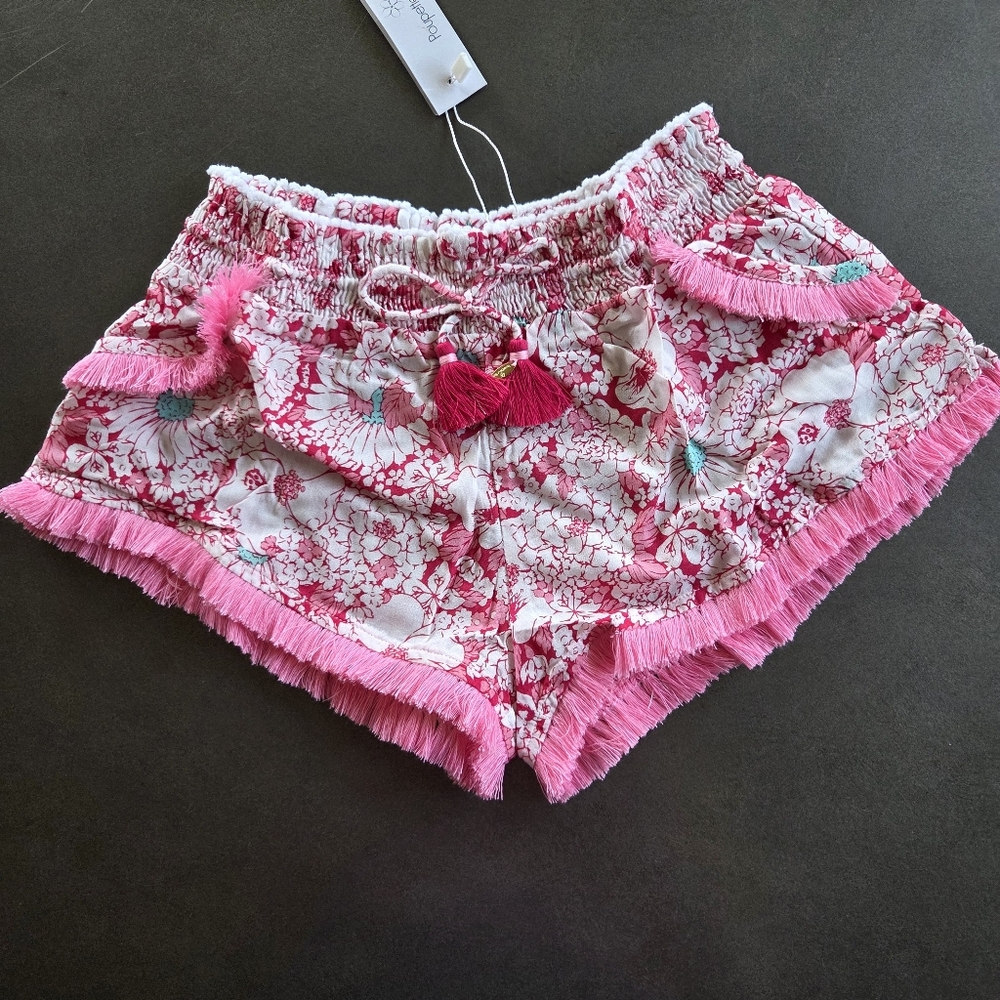 Poupette St Barth Pink Lulu Boxer Size Girls 6 NWT $80 Pink 70's Garden